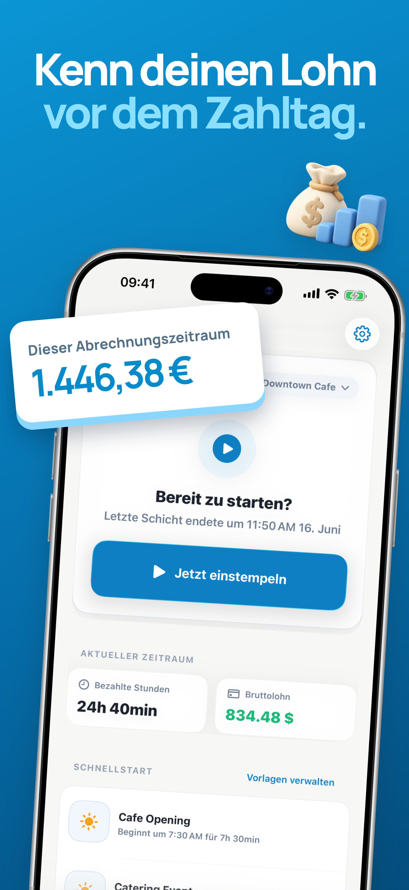 Stundenlohn, Überstunden und Lohn schätzen