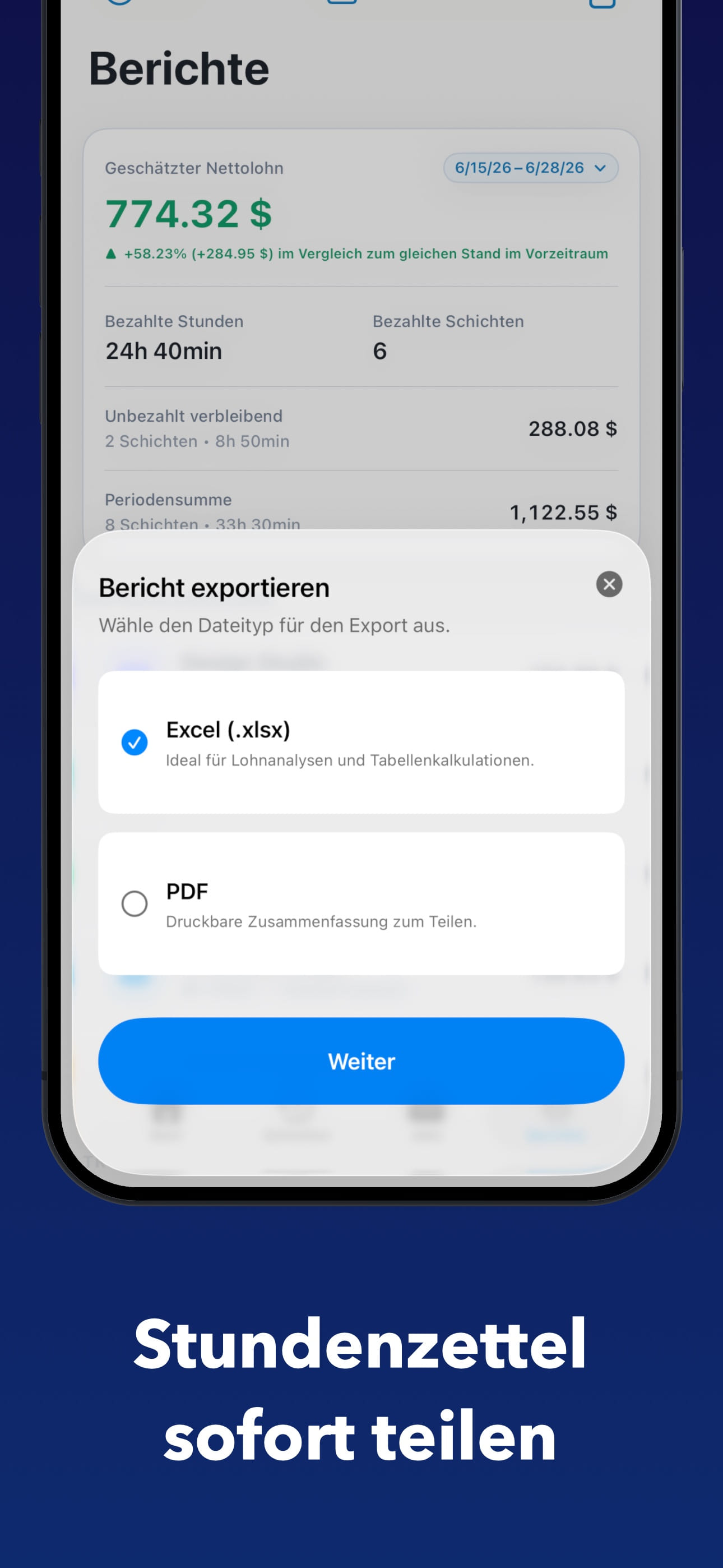 Arbeitszeit - HoursKit
