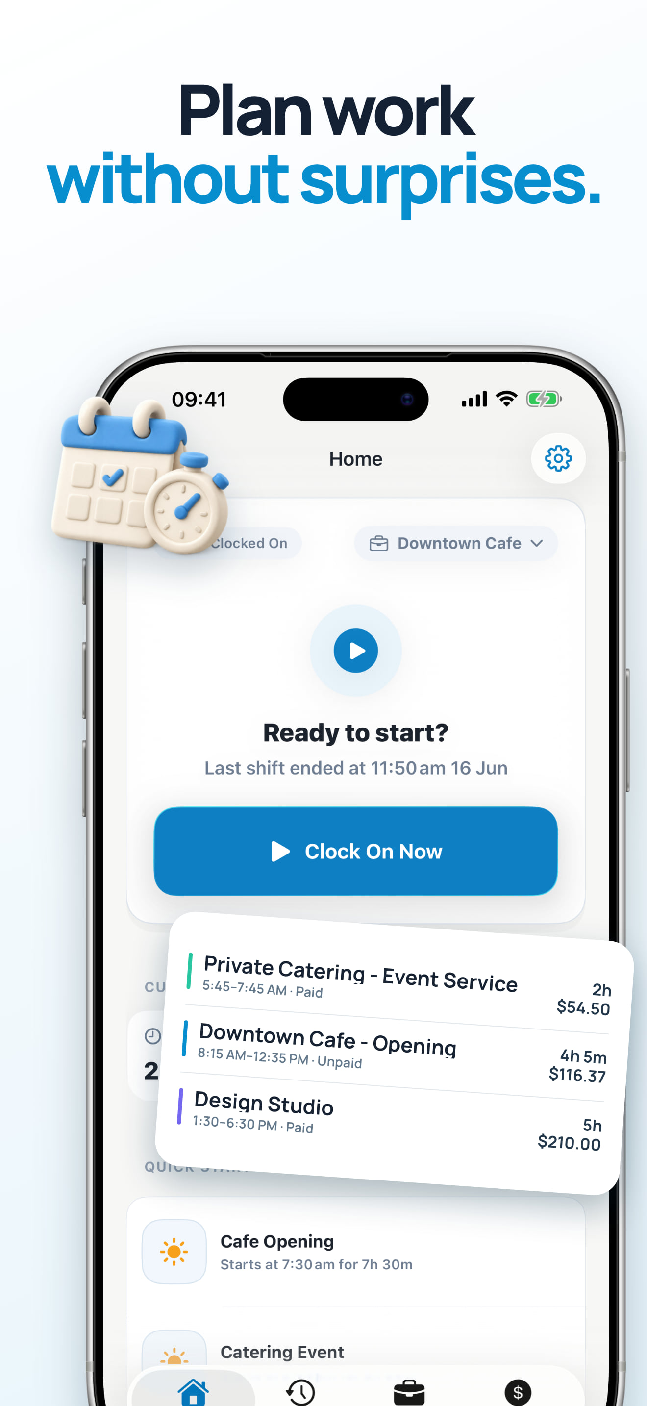 Shift Template App for Repeating Work Hours