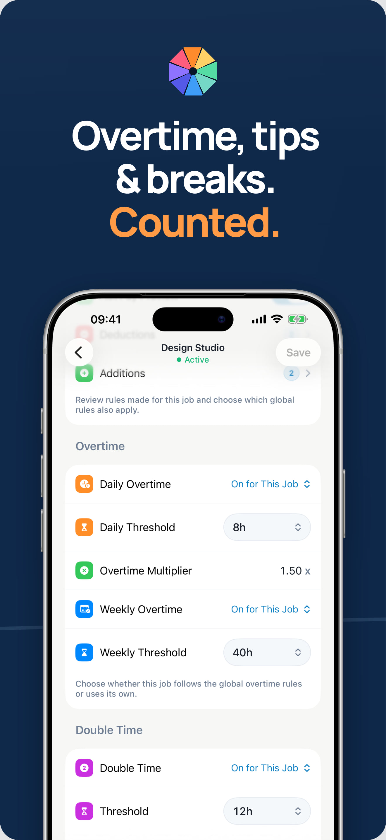 Overtime Tracker and Double Time Calculator App