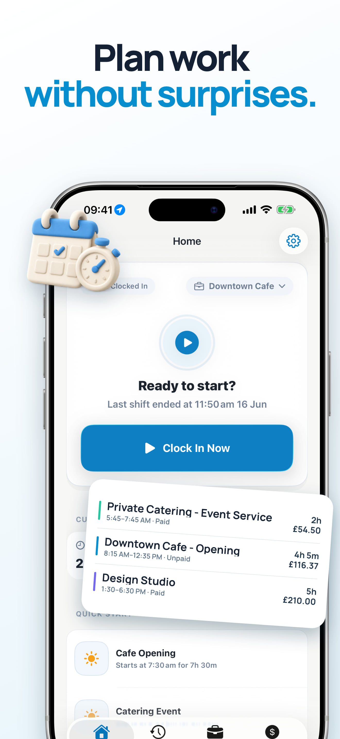 Shift Template App for Repeating Work Hours