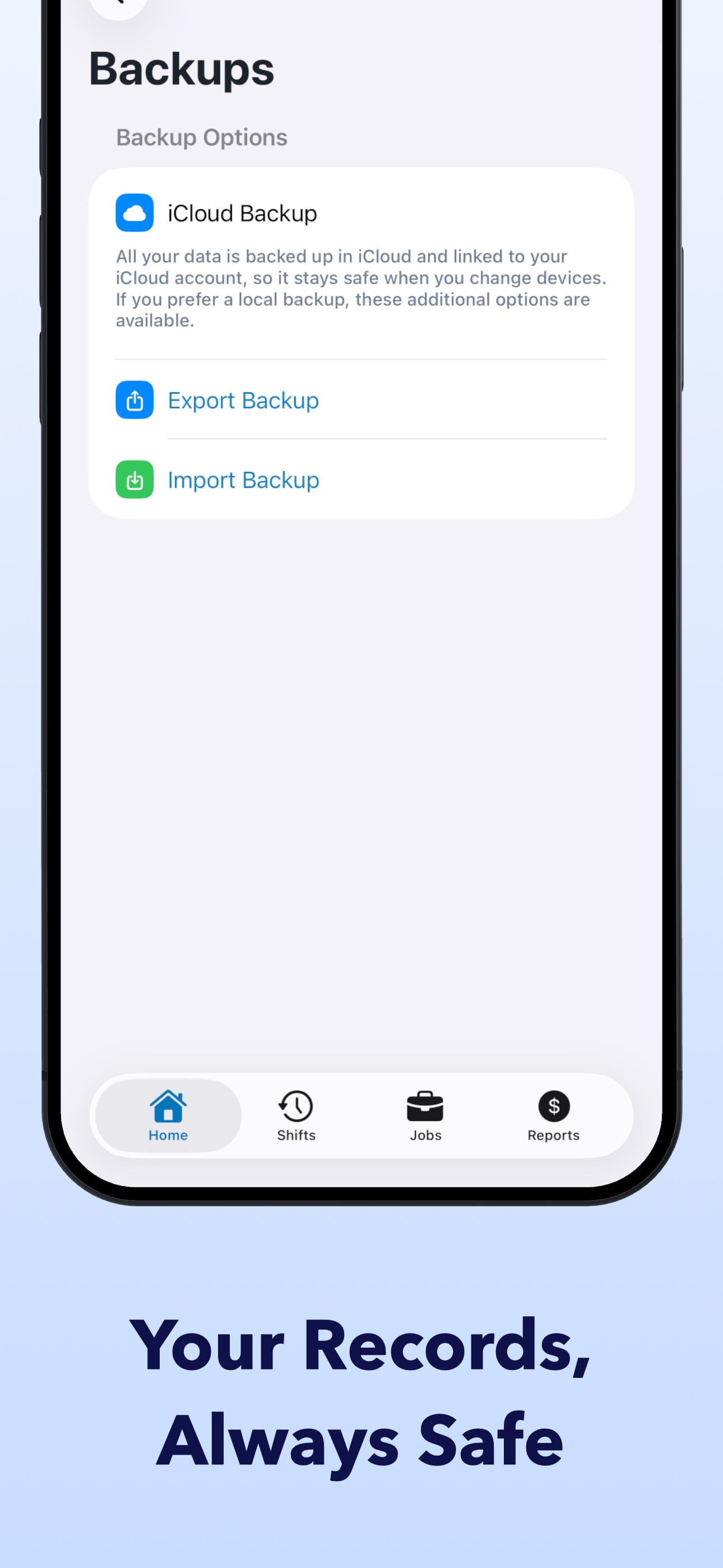 iCloud Hours Tracker With Backup and Sync
