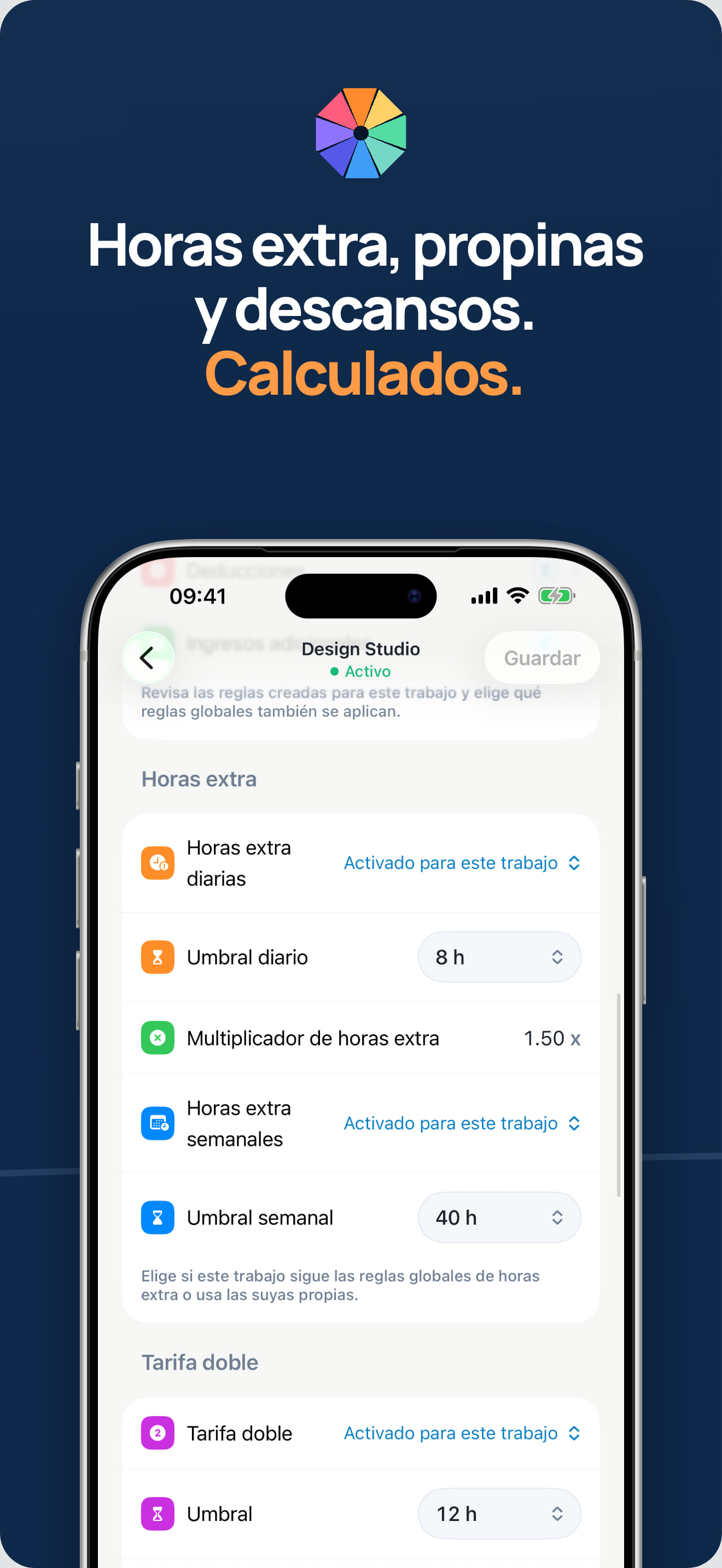 Control de horas extra y doble tarifa