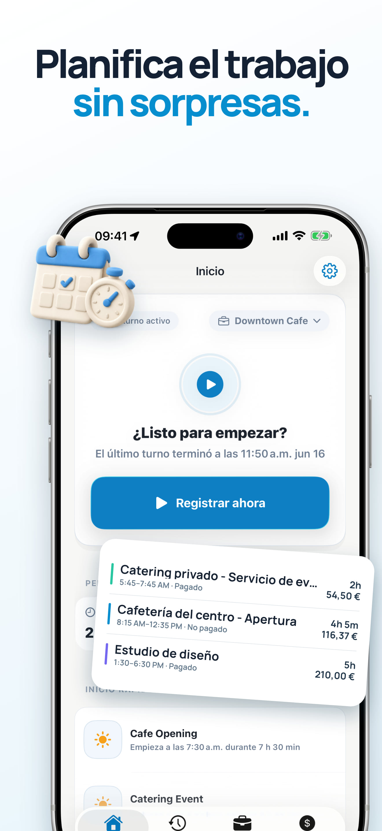 Plantillas de turno para horarios repetidos