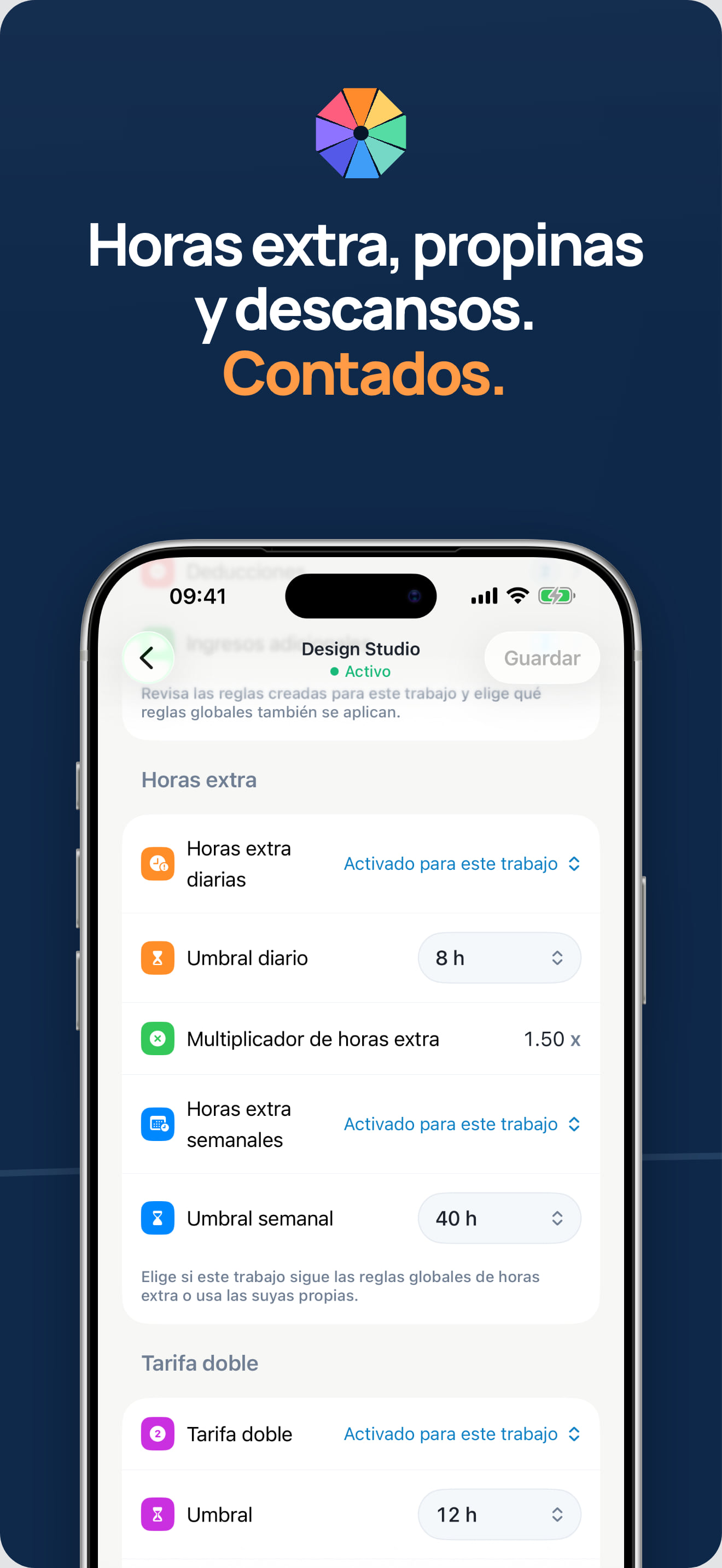 Control de horas extra y doble tarifa