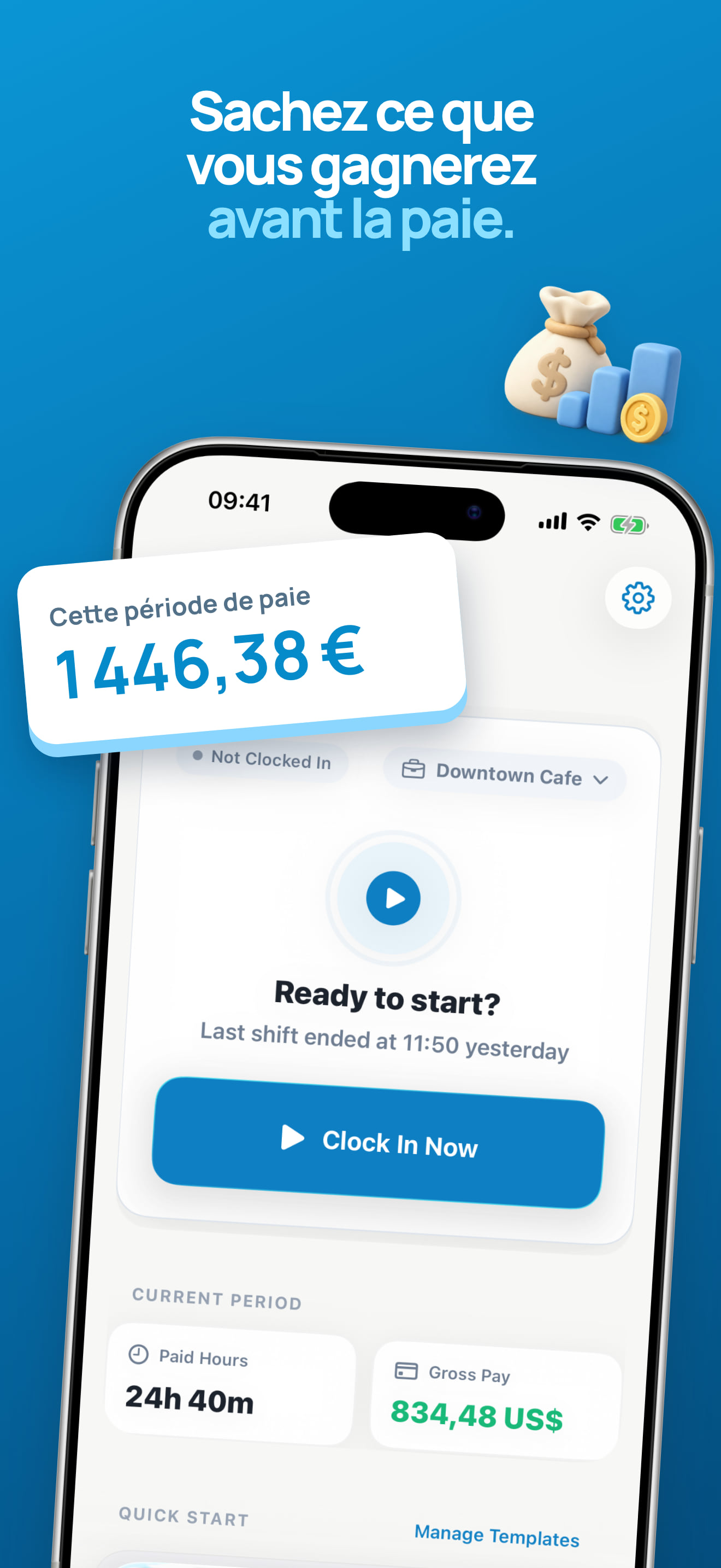Estimation de paie à partir de vos heures