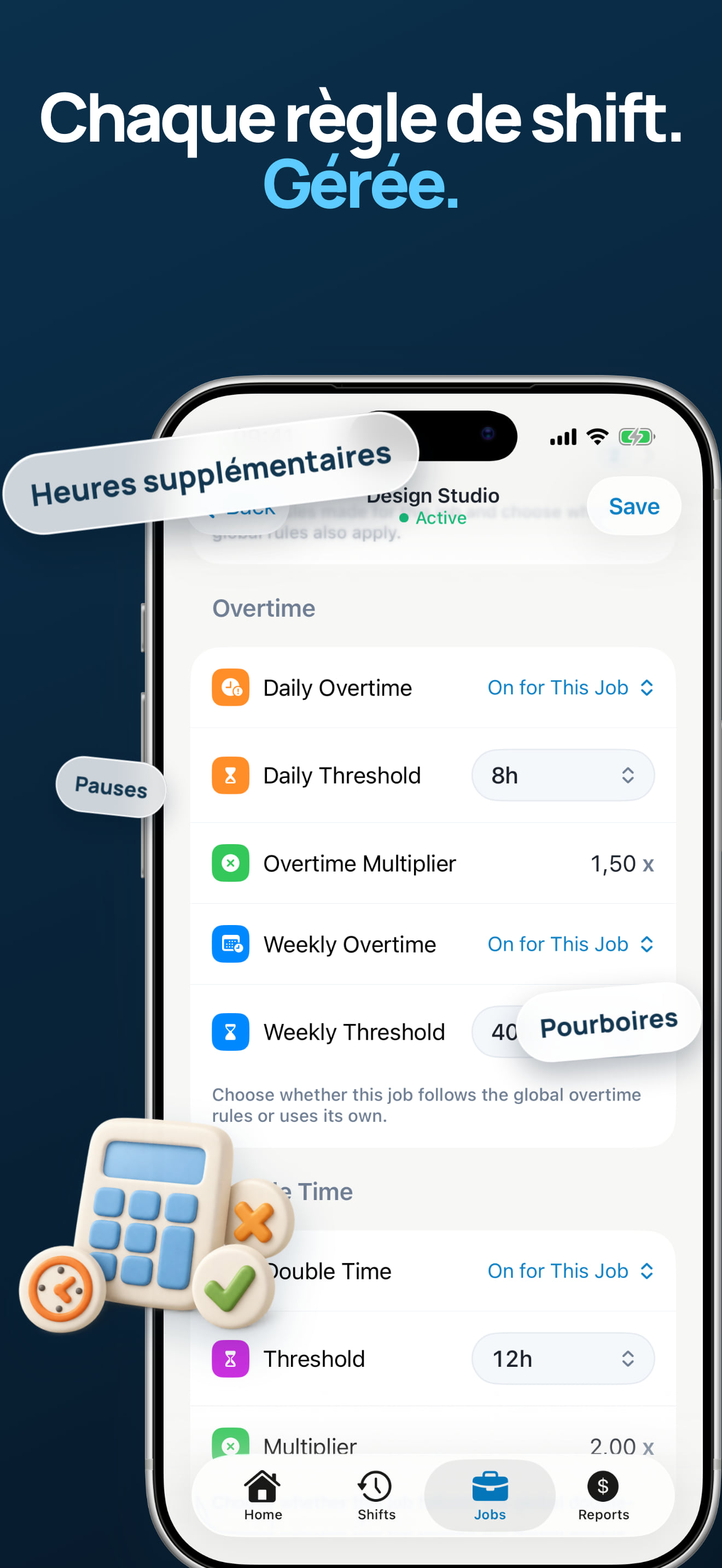 Heures supplémentaires et taux double